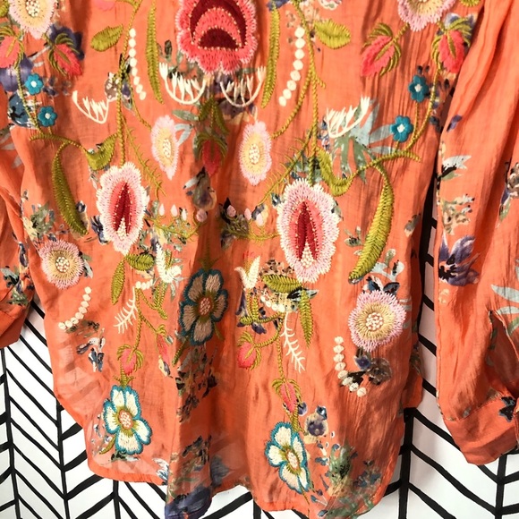 SOFT SURROUNDINGS |Arrata Embroidered Button Down - Picture 10 of 11